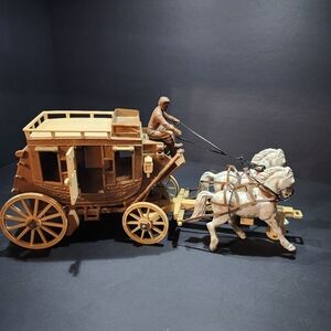 Vintage Ideal Roy Rogers Classic Stagecoach Toy with Horses